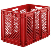 SSI Schaefer Euro-Fix Mesh Container EF6423 - 24" x 16" x 16-5/8", Red - Pkg Qty 2