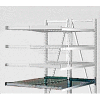 Steel Pick Shelf Kit, Double, Straight/Straight, 50"W x 48"D