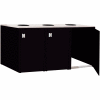 Triple Recycle Cabinet - 90"W x 27-3/4"D x 39-15/32"H (Gloss Black)