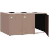 Triple Recycle Cabinet - 90"W x 27-3/4"D x 39-15/32"H (Pewter Gray)