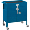 Deluxe Technician Cart-Portable Cart, 29-1/4"W x 18-1/4"D x 34"H-Monaco Blue