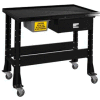 Standard Tear-Down/Fluid Containment Bench-Portable, 48"W x 32"D-Gloss Black