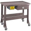 Standard Tear-Down/Fluid Containment Bench-Portable, 48"W x 32"D-Pewter Grey