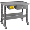 Standard Tear-Down/Fluid Containment Bench-Portable, 48"W x 32"D-Sebring Gray