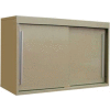 48" Sliding Door Upper Cabinet-48"W x 15"D x 30"H-Pewter Grey