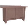 Custom® Series-Stationary, Stainless Steel Top, 2 Doors-Pewter Grey