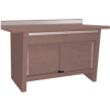 Custom® Series-Stationary, Hardwood Top, 2 Drawers/2 Doors-Pewter Grey