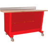 Custom® Series-Portable, Hardwood Maple Top, open-Carmine Red