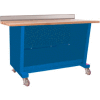 Custom® Series-Portable, Hardwood Maple Top, open-Monaco Blue