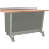 Custom® Series-Portable, Hardwood Maple Top, open-Sebring Grey