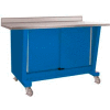 Custom® Series-Portable, Stainless Steel Top, 2 Doors-Monaco Blue