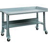 Shureshop® Mobile Automotive Workbench - Steel - 72"W x 29"D - Sebring Grey