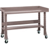 Shureshop® Mobile Automotive Workbench - Stainless Steel - 72"W x 29"D - Pewter Grey