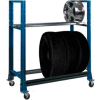 2 Tier Tire Cart- 54-3/4"W x 25-5/8"D x 62"H- Monaco Blue