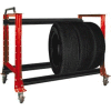 Tire Cart 54-1/2"W x 25-5/8"D x 41"H-Carmine Red