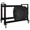 Tire Cart 54-1/2"W x 25-5/8"D x 41"H-Gloss Black