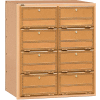Aluminum Americana Mailbox 2108RL - 8 Doors, Rear Loading, Private Access, Brass