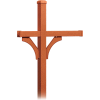 Deluxe Post 4373D-COP - 2 Sided In-Ground Mounted for 3 Designer Roadside Mailboxes Copper