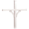 Deluxe Post 4374WHT - 2 Sided, In-Ground Mounted, for (4) Roadside Mailboxes, White