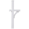 Deluxe Mailbox Post 4870WHT - 1 Sided, In-Ground Mounted, White