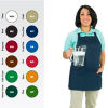 Front Of The House Bib Apron, 27X25, 3 Comp Front Pocket, Kelly Green