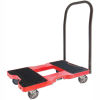 Snap-Loc&#174; SL1500P4R Push Cart Dolly Red 1500 Lb. Cap., Steel Frame, Strap Option, 4&quot; Casters
