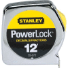 Stanley 33-272 PowerLock® Decimal Tape Rule W/Metal Case 1/2" x 12'