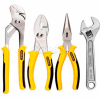 Stanley 84-558 4 Piece Plier & Wrench Set (Long Nose, Slip Joint, Tongue & Groove, Adj. Wrench)