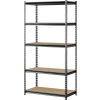 Muscle Rack UR482472PB5P-SV, Z-Beam Boltless Shelving, 48"W x 24"D x 72"H, 5-Shelf w/Wood Deck