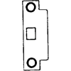 ANSI Template Strike Small Opening - Brass Plated Bulk Pack w/o Screws - Pkg Qty 50
