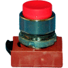 Springer Controls N5CPNNS, 22 mm Push Button Operator, chrome, black cap, extended.