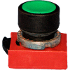 Springer Controls N5XPNNG10, 22 mm Momentary Push Button; Black, Flush, 1 normally open contact