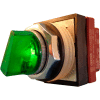 Springer Controls N7SLLVDL00,30mm Illum. 3-Pos. Selector,1-0-2,Maintained,120V,No Contacts,Green