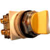 Springer Controls N7SMUG522, 30mm 3-Pos. Sel., 1-0-2, Spring Return Rt to Center, 2 N.O. 2 N.C., Yel