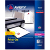 Avery Customizable Print-On Divider, 8.5"x11", 8 Tabs, 25 Sets, White/White