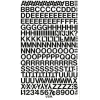 Chartpak Vinyl Letters & Numbers, CHA01010, 1/2"H, Black, Helvetica Font, 201 Pcs