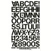 Chartpak Vinyl Letters & Numbers, CHA01030, 1"H, Black, Helvetica Font, 88 Pcs
