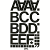 Chartpak Vinyl Letters & Numbers, CHA01050, 2"H, Black, Helvetica Font, 77 Pcs