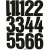 Chartpak Vinyl Numbers, CHA01193, 4"H, Black, Helvetica Font, 23 Pcs