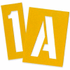 Chartpak Painting Letters & Numbers Stencil, CHA01575, 6"H, Yellow, Gothic Font, 35/Set