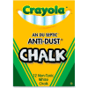 Crayola Anti-Dust Chalk - White, 12/Box
