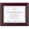 DAX Document Frame, DAXN3246N1T, 8.5" x 11", Rosewood & Black Frame, 1 Each