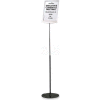 Durable® Floor Sign Holder, 558957, Adjust. Height, 10-5/8" X 10-5/8" X 40-60", Grey