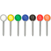 Gem Office Products Spherical Head Map Tack - 0.38" Length - 250 / Box - Assorted