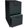 Lorell® File/File Mobile Pedestal File, 15"W x 19"D x 28"H, Black