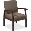 Lorell® Deluxe Fabric Guest Chair, 24"W x 25"D x 35-1/2"H, Expresso Frame/Taupe Seat