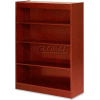 Lorell® 4-Shelf Panel End Hardwood Veneer Bookcase, 36"W x 12"D x 48"H, Cherry