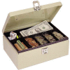 MMF SteelMaster Cash Box w/Latch Lock 221612003, 11"W x 7-3/4"D x 4"H, Sand