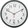 SKILCRAFT 16.5" Round Workstation Wall Clock, Black