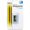Officemate® Aluminum Pencil Sharpener, 3/8", Metallic Silver